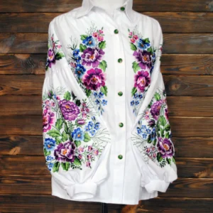 "Blossom Heirloom Embroidered Shirt – Boho Bloom Edition"